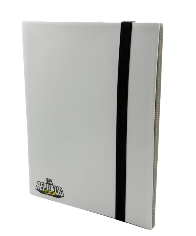 9 Pocket Elastic Binder White