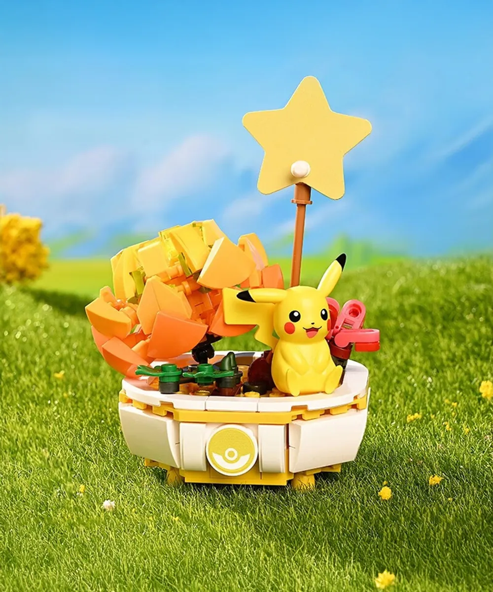 Keeppley K20217 Pikachu Bonsai Jewel Flower Building Blocks Toy Set - Image 2