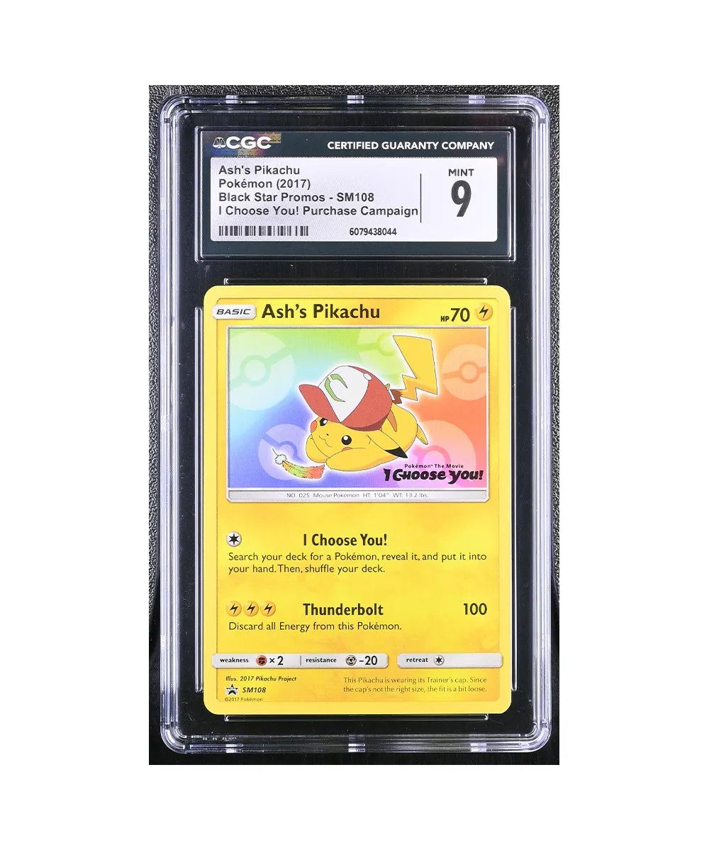 Pokemon 2017 Ash's Pikachu Promo CGC 9