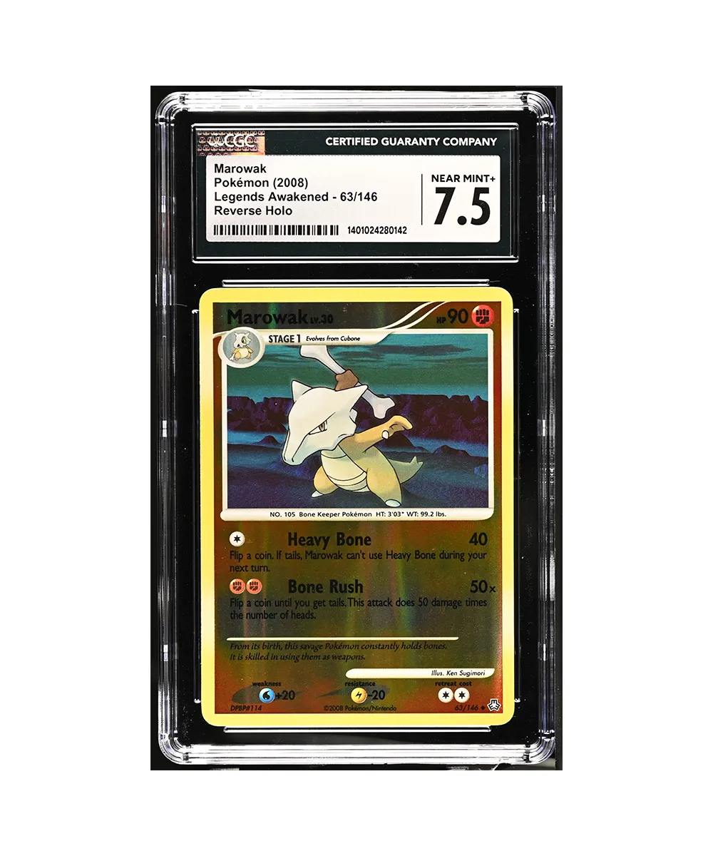 Pokemon Marowak Legends Awakened Rev Holo CGC 7.5