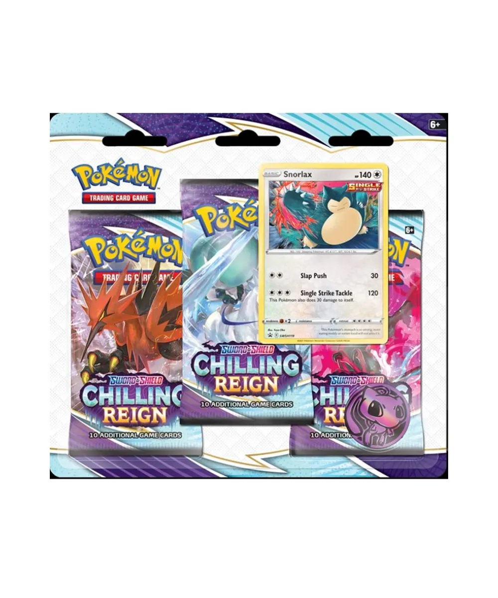 Pokemon Chilling Reign 3 Pack Blister Snorlax