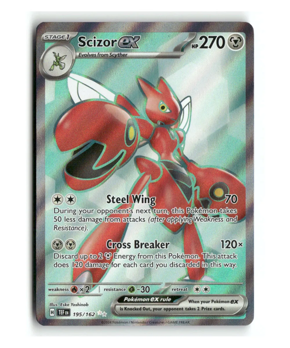 Pokemon TEF Scizor EX FA #195