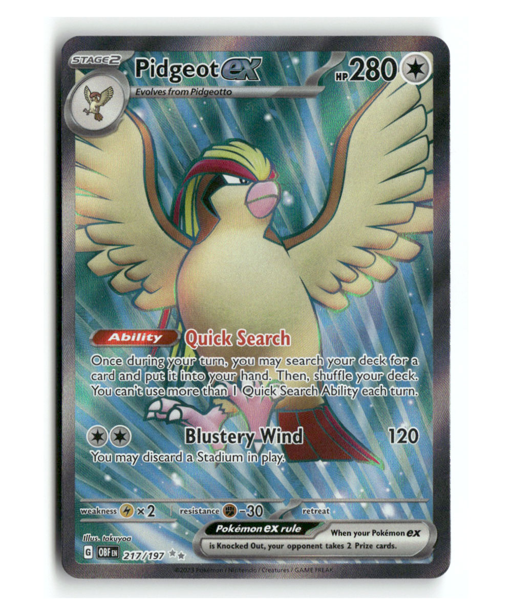 Pokemon OBF Pidgeot EX FA #217