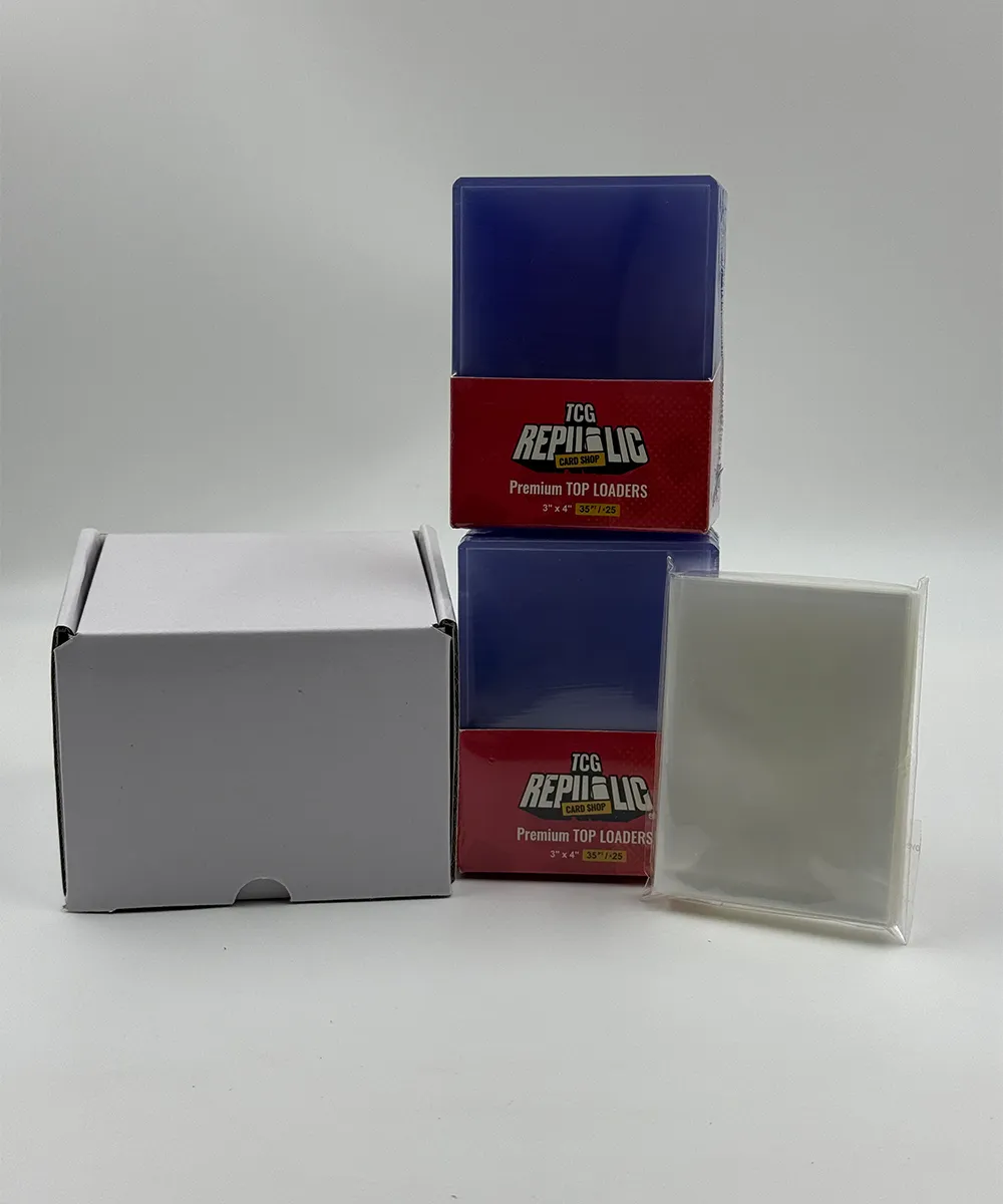 TCG Republic Top Loader + Penny Sleeves + Deck Box Combo